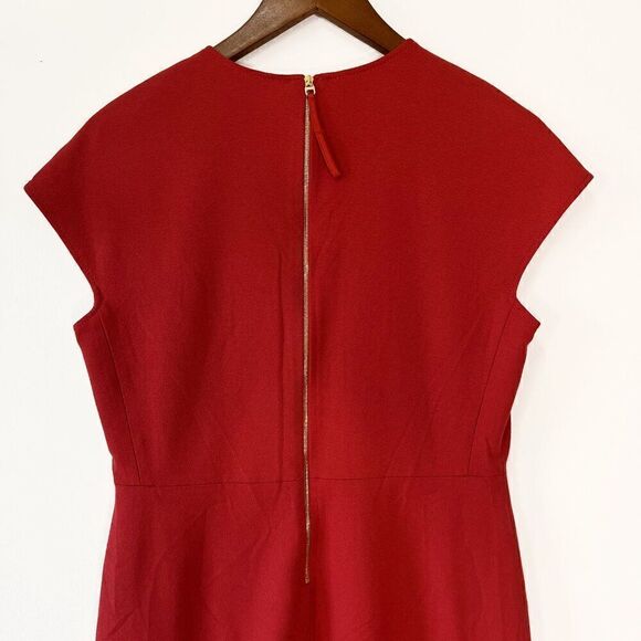 Rene Lezard Red Cap Sleeve Shift Dress - Picture 5 of 9